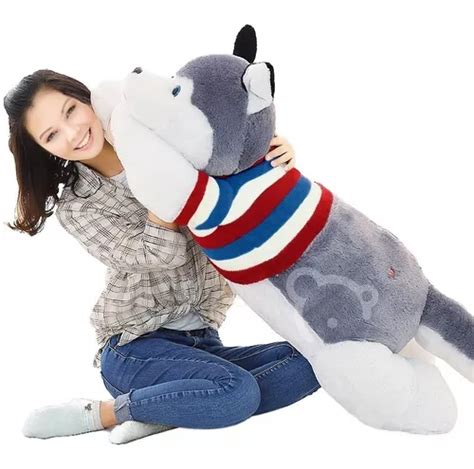 Perro Peluche 1 Metro Husky Lobo Gigante Grande Jumbo Envio