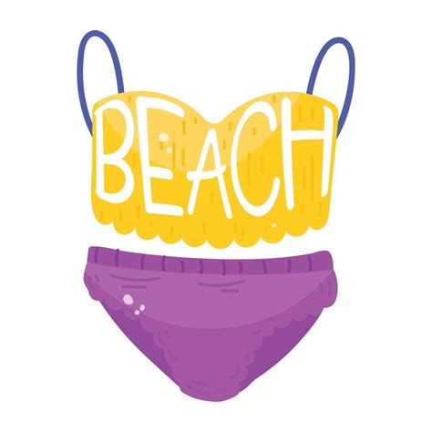 An Editable Flat Sticker Of Bikini 11463103 Vector Art At Vecteezy