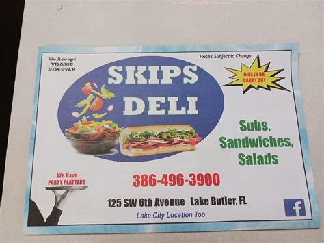 Online Menu Of Skips Delicatessen Speciality Shop Restaurant Lake