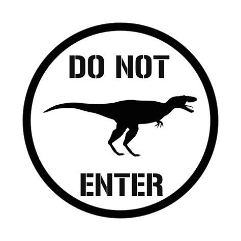 Printable Jurassic Park Signs Free Printable