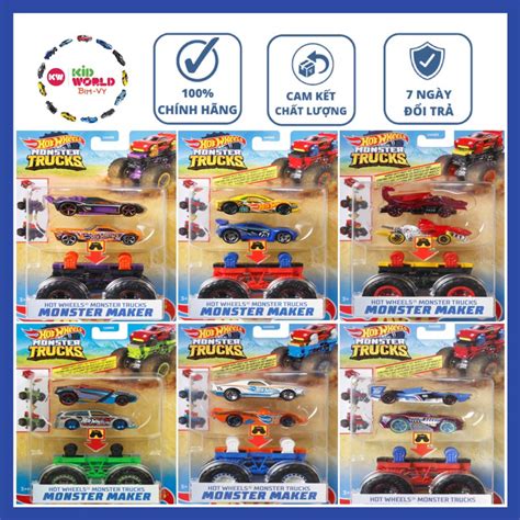 Xe mô hình Hot Wheels Monster Trucks Maker GWW Shopee Việt Nam