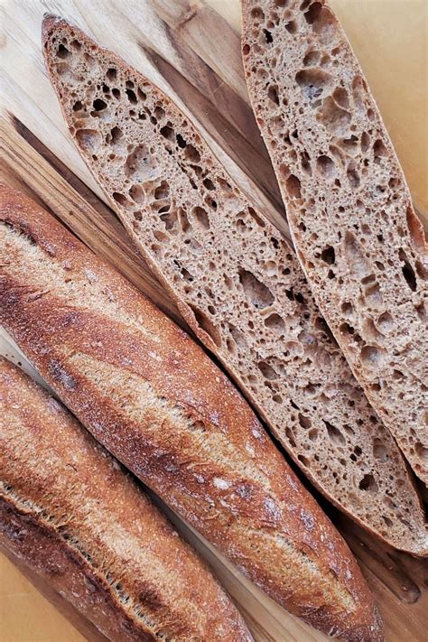 Whole Grain Sourdough Baguettes Recipe Bread Sourdough Baguette