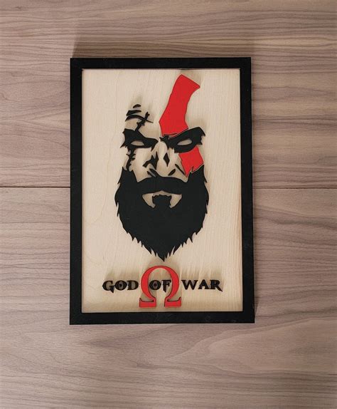 God of War Kratos, God of War Wall Art, Kratos Wall Art, Kratos Gift ...