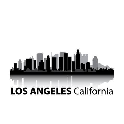 Download Vector Los Angeles Skyline Silhouette Vectorpicker