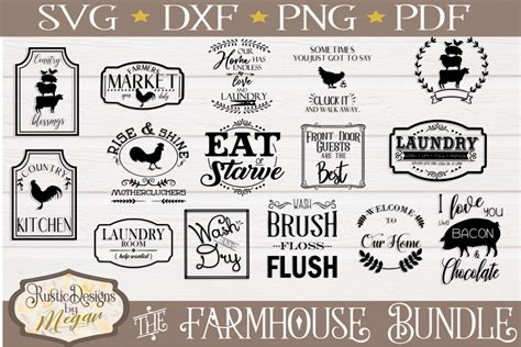 Farmhouse SVG Bundle Farmhouse Cut Files