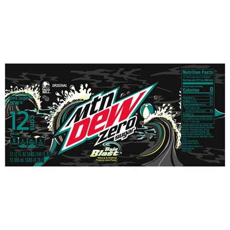 Mountain Dew Baja Blast Zero Sugar 12Pk 12Oz Cans | Products | Lowes ...