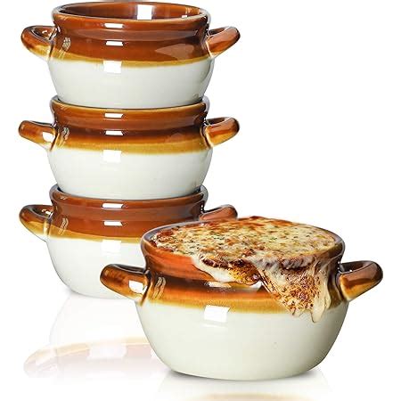 Amazon French Onion Soup Crock Bowls With Handles And Lid 15