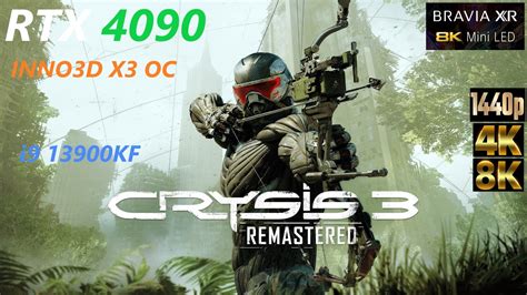 Crysis 3 Remastered RTX 4090 INNO3D X3 OC I9 13900KF 1440p 2160p