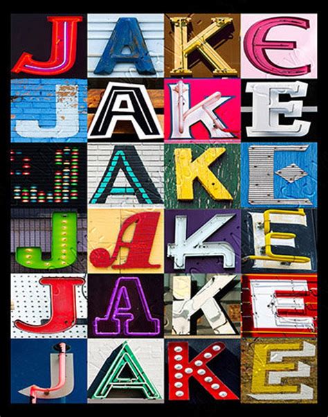 Jake Personalized Poster Featuring The Name Showcased In Etsy