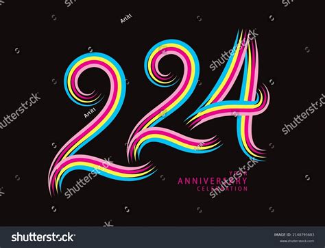 224 Number Design Vector Graphic T Stock Vector (Royalty Free ...