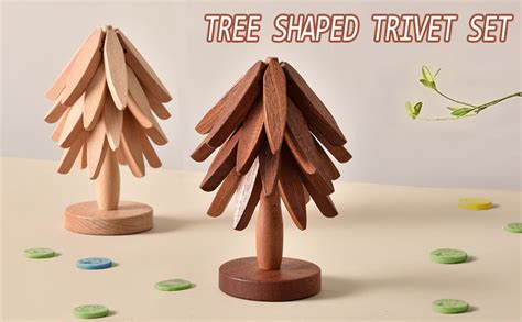 Amazon Wooden Trivets For Hot Dishes Tree Shape Trivet Set Wooden Trivets Stand