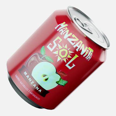 Manzanita Sol Apple Flavored Soda Can 250ml 3D Model By Murtazaboyraz