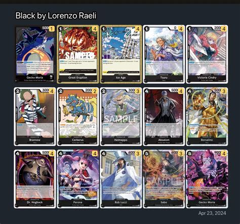 Black by Lorenzo Raeli One Piece Card Game Deck | One Piece Card Game