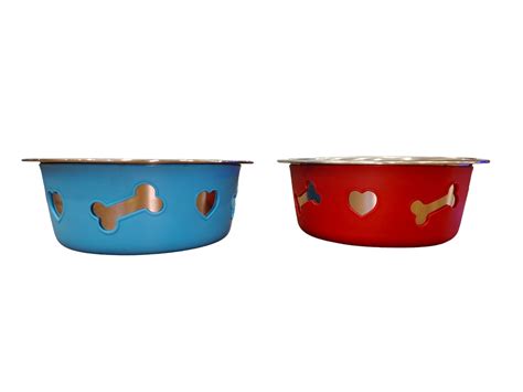 Holy Paws Silicon Wrapped Bowl Small Pink Paws