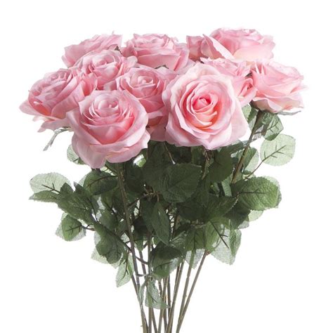 Pink Artificial Long Stem Roses New Items Factory Direct Craft