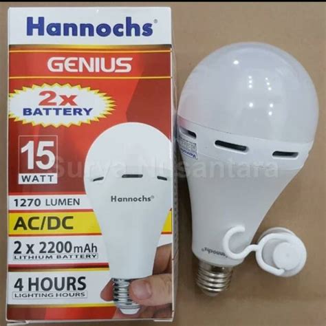 Jual Lampu Led Hannochs Watt Emergency W Sangat Terang Wat