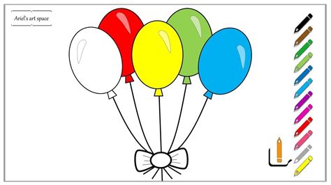 How To Draw Birthday Balloons