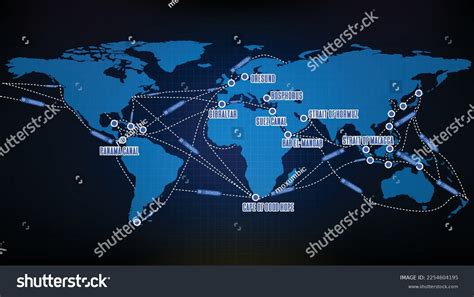 3633 World Shipping Routes Map Images Stock Photos 3d Objects