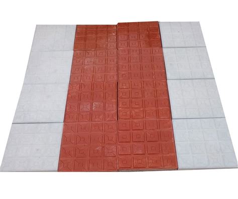 Cement Red And White CADBURY Parking Tiles FOUR PLUS Parking Tiles