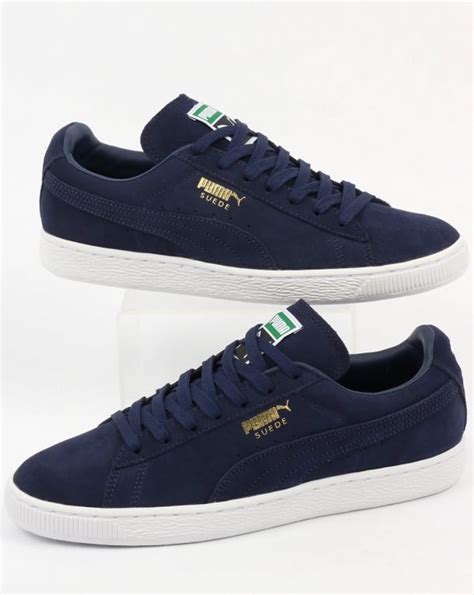 Puma Suede Classic Trainers Navy Navy Blue Shoes Archive Originals