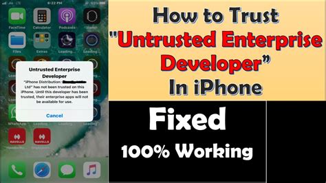 How To Trust Untrusted Enterprise Developer All IPhones IPads IPods