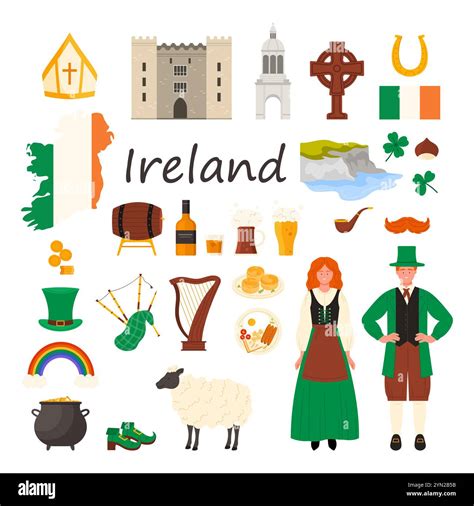 Culture Elements Of Ireland Food And Drink Saint Patricks Day Set