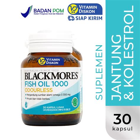 Jual Blackmores Odourless Fish Oil 1000 Bpom Kalbe 30 Caps Suplemen