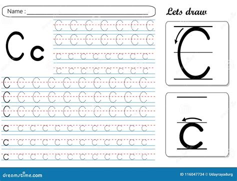 Tracing Worksheet Cc Stock Vector Illustration Of Student 116047734