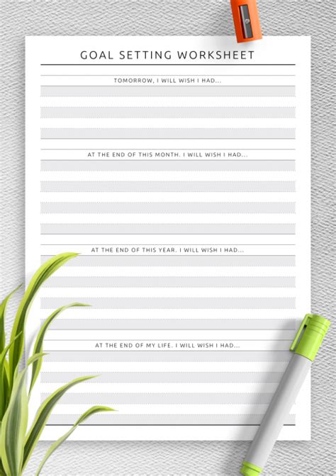 Best Images Of Goal Setting Printable Worksheet Printable Goal | The ...