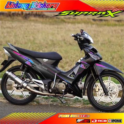 Striping Variasi Honda Supra X Stiker List Motor