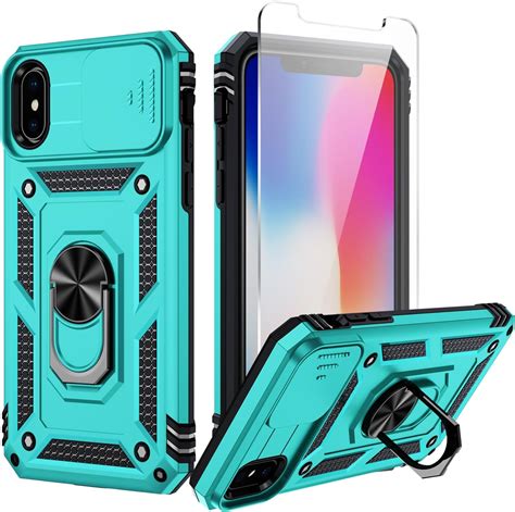 Weycolor For Iphone X Case Iphone Xs Case With Camera Lens Cover Hd Screen