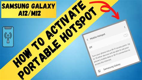 How To Activate Portable Hotspot On SAMSUNG Galaxy A12 M12 ON OFF