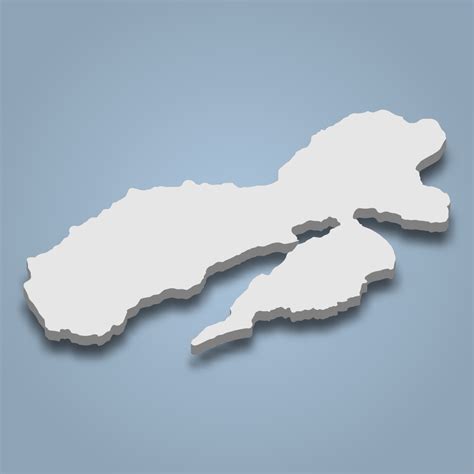 3d Isometric Map Of Ambon Is An Island In Indonesia 8041713 Vector Art