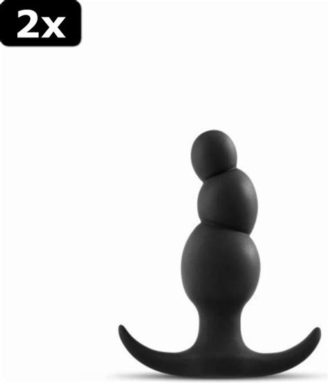 2x Anal Adventures Platinum Stacked Anaal Plug Bol