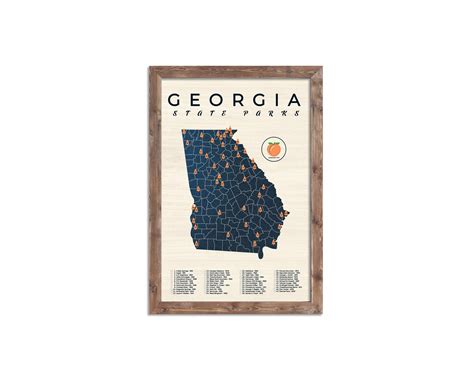 Georgia State Park Map, Georgia State Park Checklist, Georgia Adventure ...