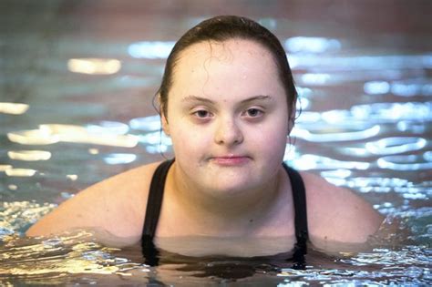 Swimmer Hannah Payton Celebrating After Success At The European Down’s Syndrome Swimming