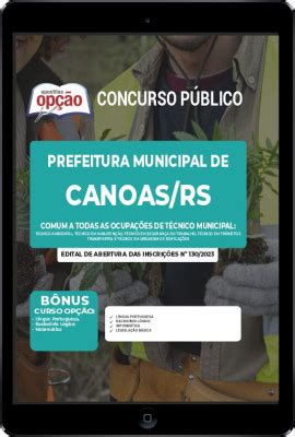 Apostila Prefeitura De Canoas Rs Em Pdf Comum A Todas As Ocupa Es