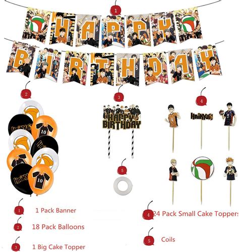 Party Favors For Haikyuu Party Supplies Decorations Includes1 Haikyuu