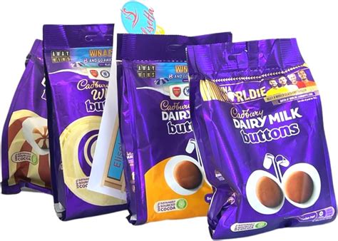 4x Cadburys Chocolate Buttons Bundle Containing Cadburys Dairy Milk