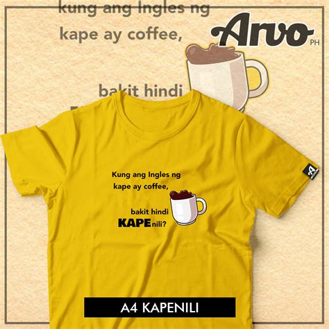 ARVO PH Coffee Kape Hugot Statement Graphic Tee Shirt Lazada PH