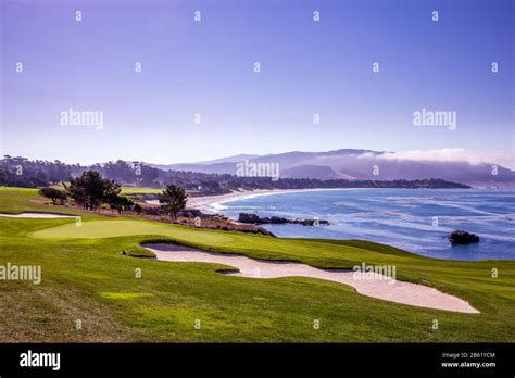 Pebble Beach Golf Course Monterey California Usa Stock Photo Alamy