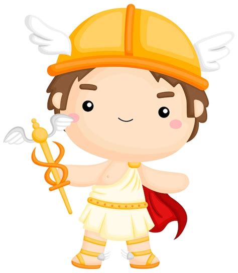 Premium Vector A Vector Of The Greek God Hermes