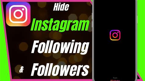 How To Hide Instagram Following And Followers Youtube