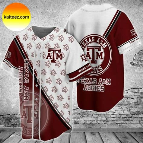 Ncaa Texas Aandm Aggies Maroon White Baseball Jersey Unisex Shirt