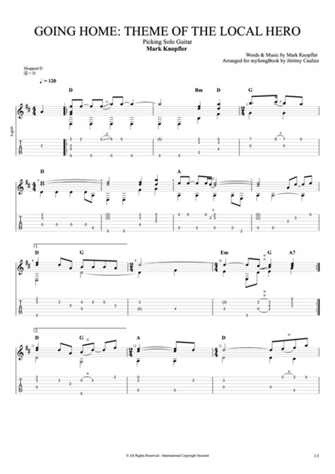 Going Home Theme Of The Local Hero Tab By Mark Knopfler Guitar Pro