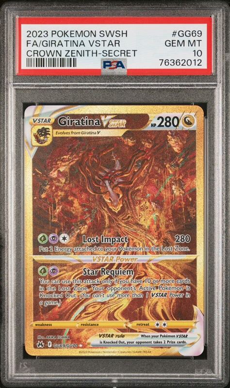 PSA 10 GEM MINT Giratina VStar Secret GG69 2023 Crown Zenith Pokemon