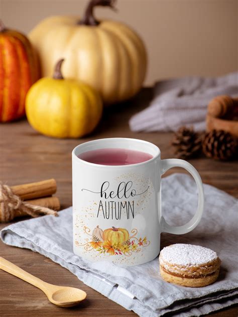 Autumn Decor Mug Halloween Pumpkin Mug Fall Mug Hello Etsy