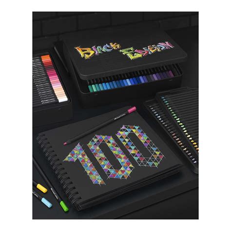 Coffret en métal 100 crayons de couleur Black Edition Faber Castell