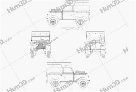 Land Rover Series IIA 88 Pickup 1968 Blueprint 3DModels Org