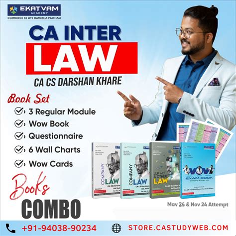 CA Darshan Khare Regular Books Set Inter Law